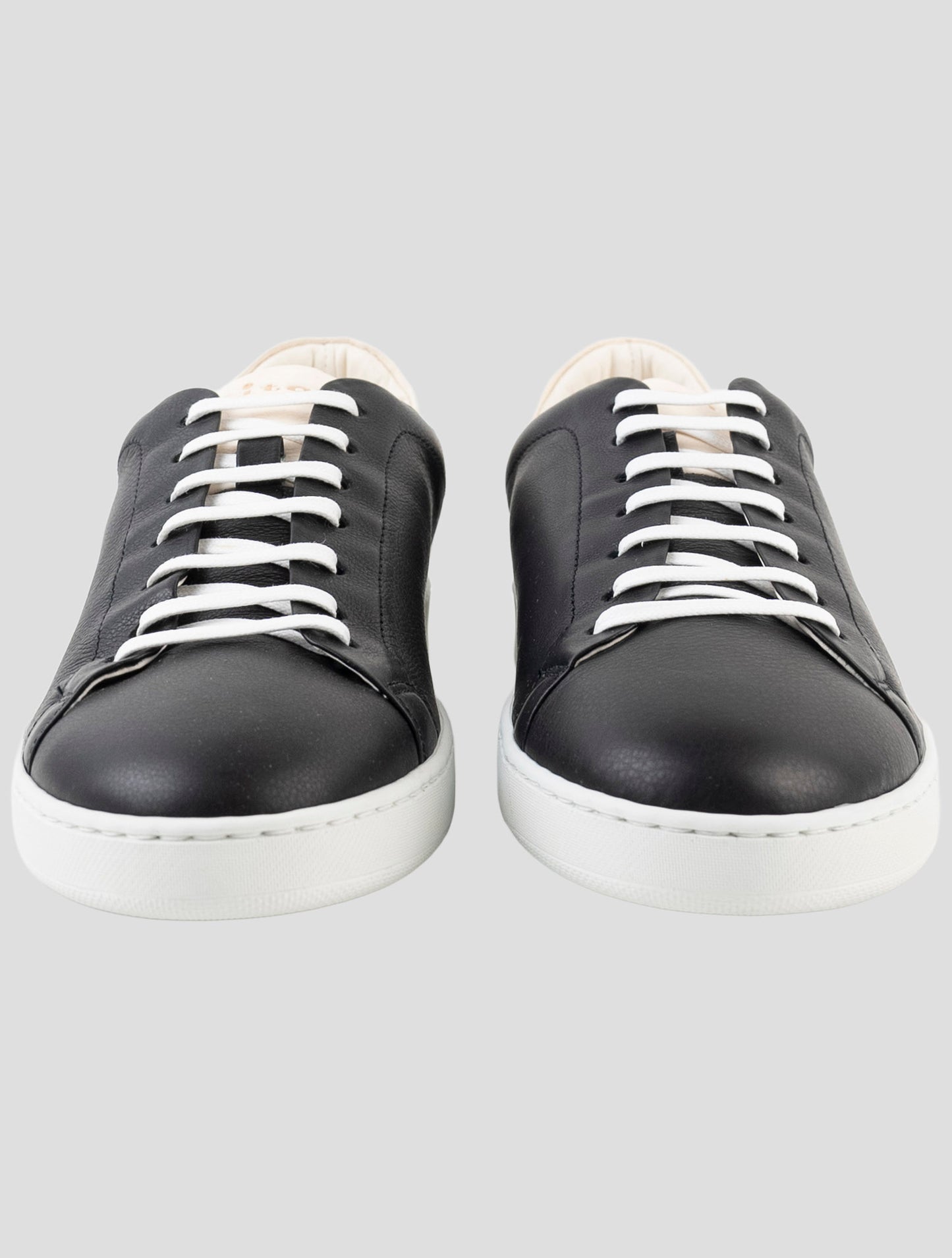 Kiton Black Leather Sneakers