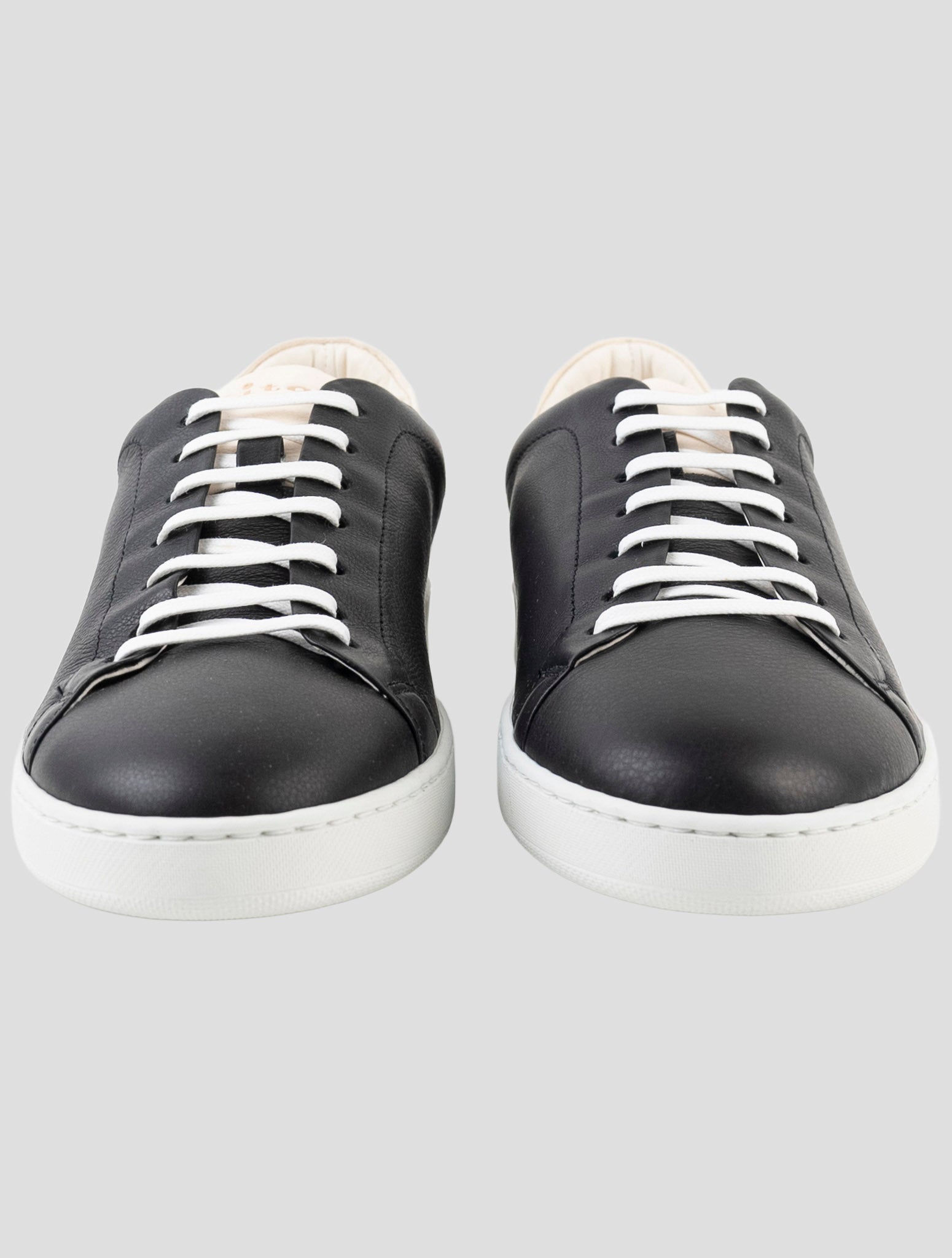 Kiton Black Leather Sneakers