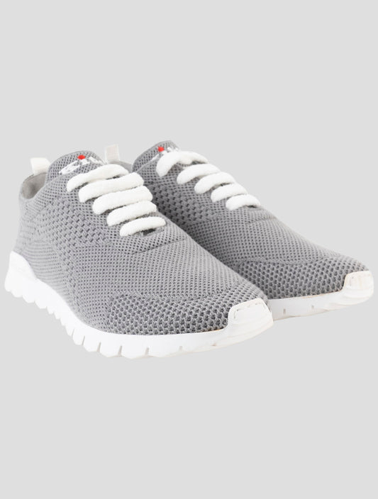 Kiton Gray Cashmere Sneakers