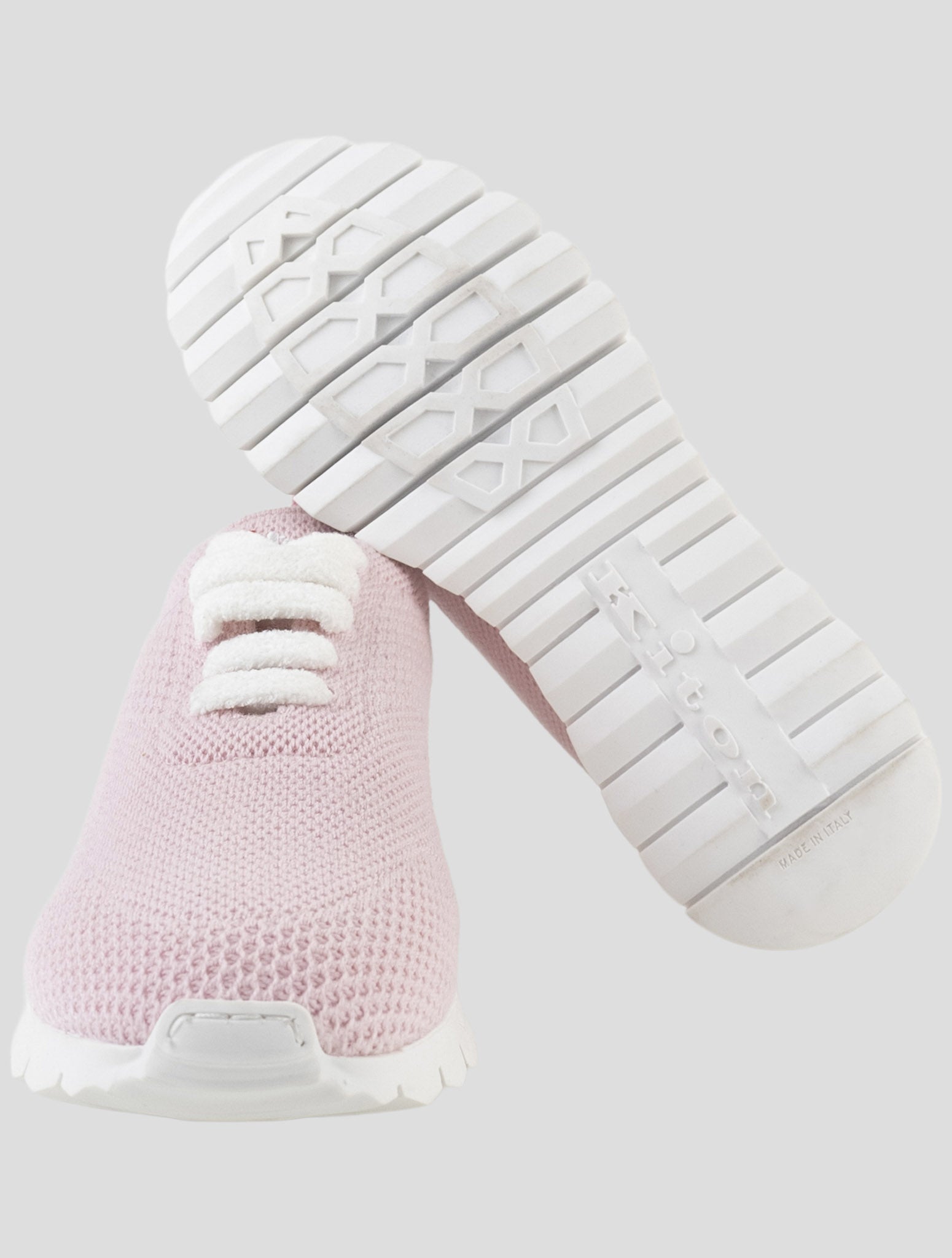 Kiton Pink Cashmere Sneakers