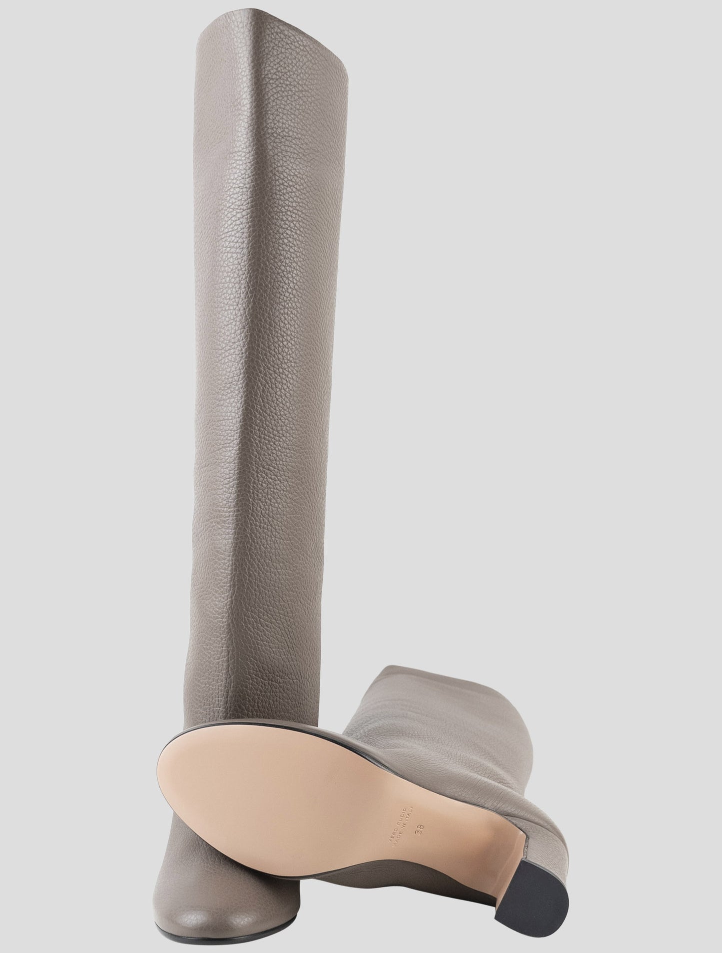 Kiton Taupe Leather Boots