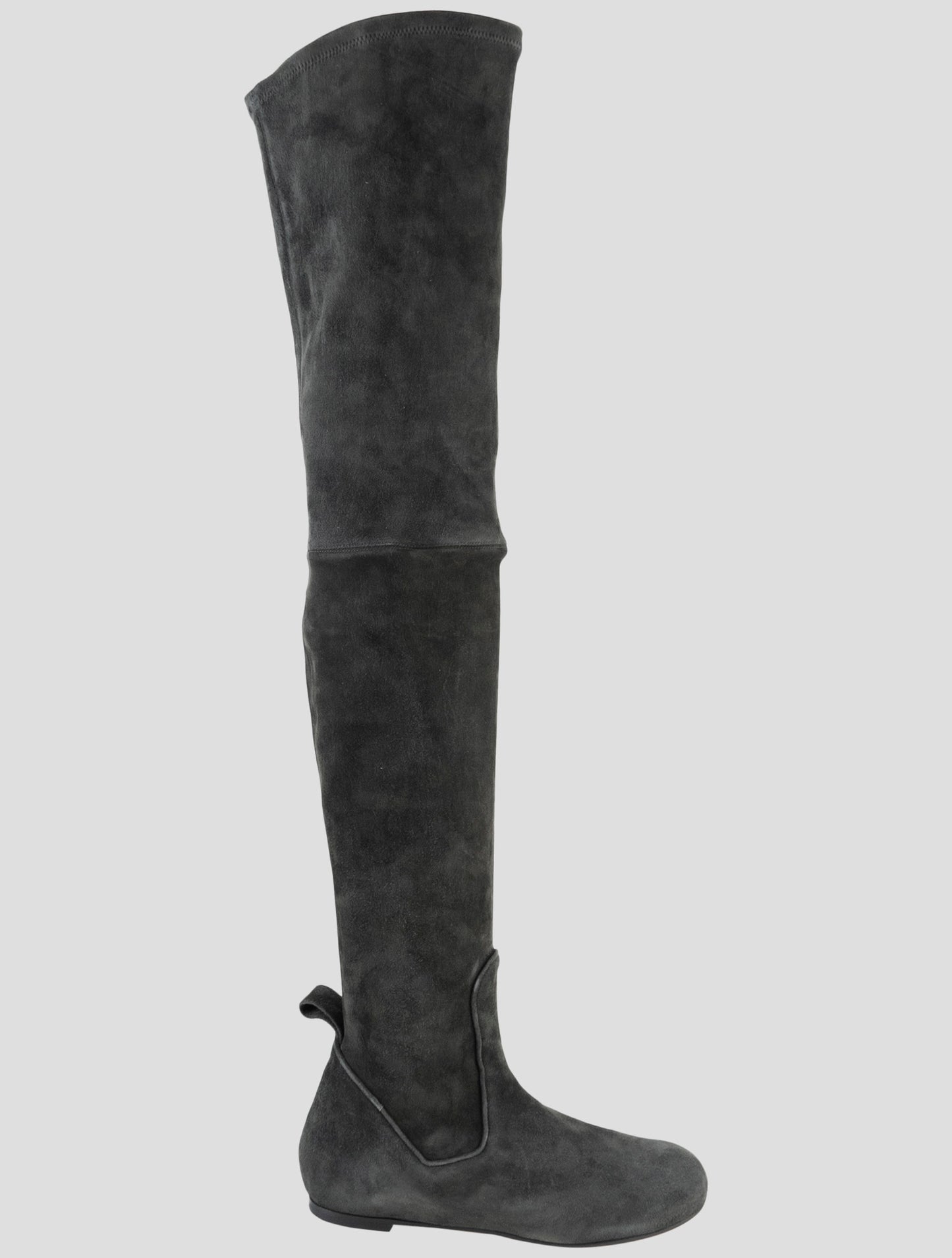 Kiton Gray Leather Suede  Boots