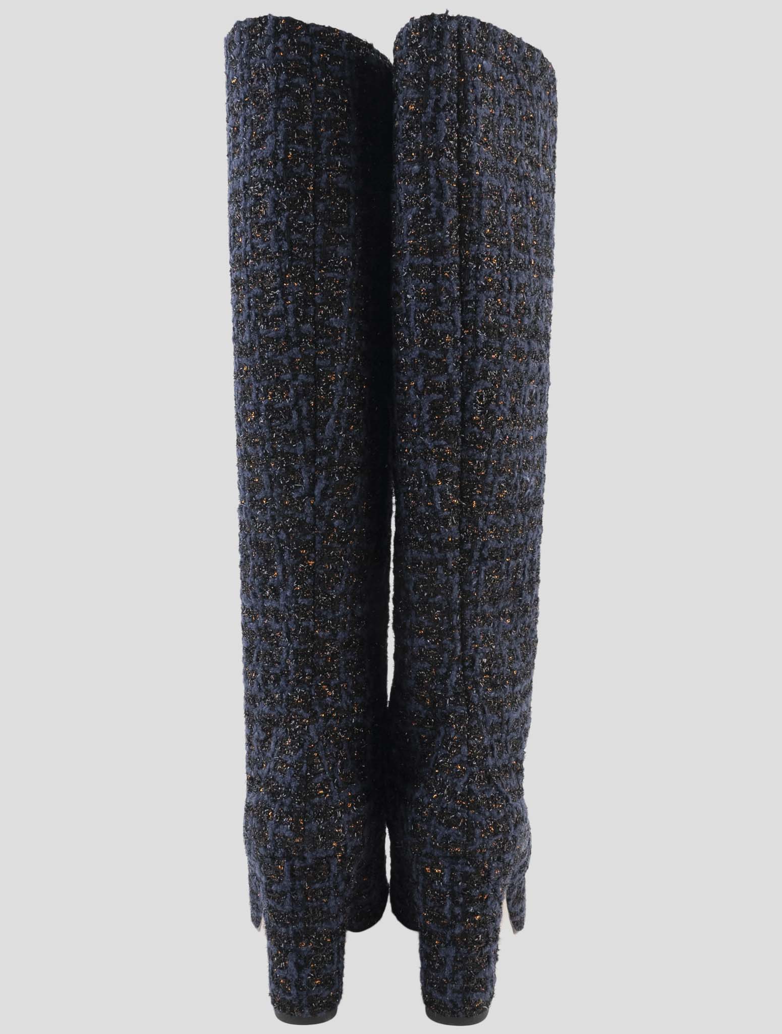 Kiton Brown Blue Pa Virgin Wool Silk Pl Boots