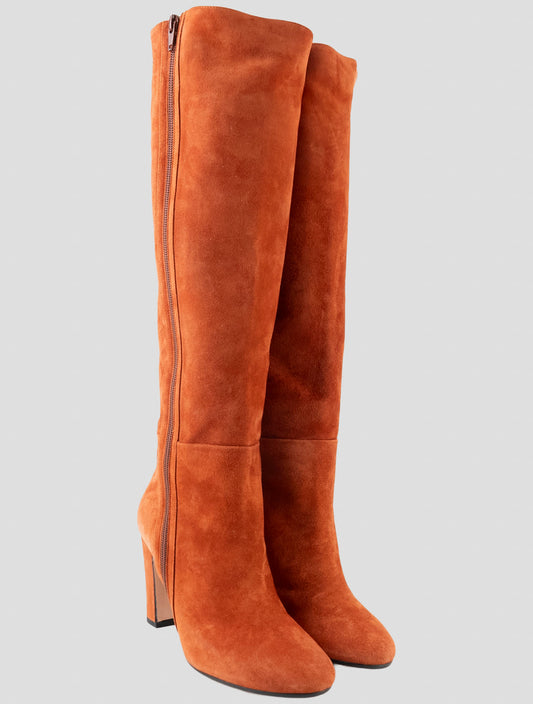 Kiton Brown Leather Suede Boots