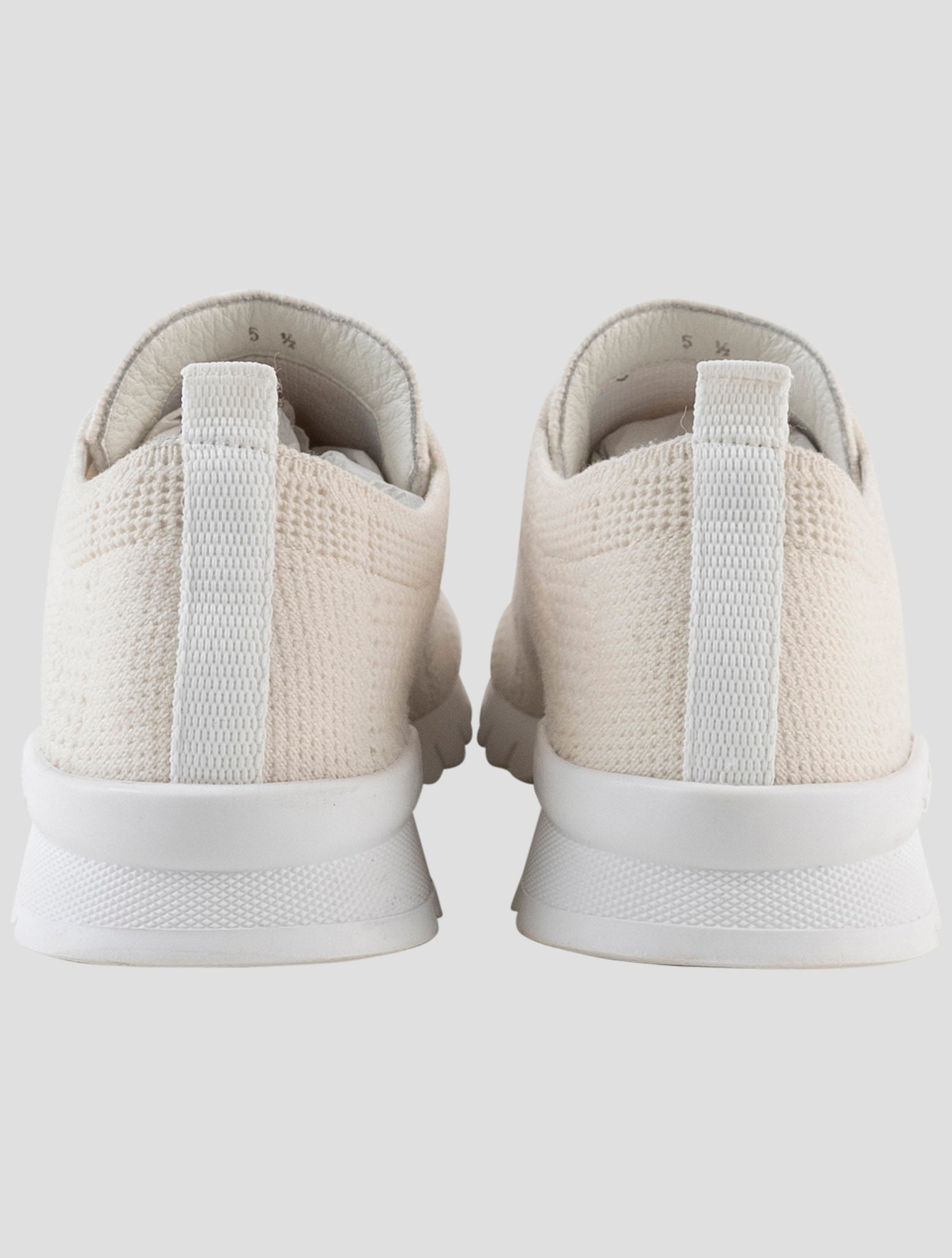 Kiton White Cashmere Sneakers