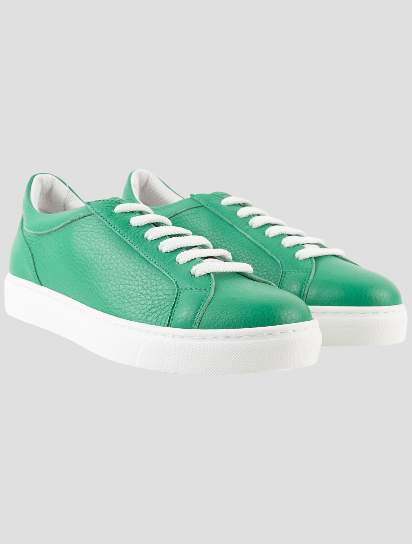 Kiton Green Leather Sneakers