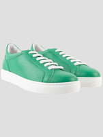 Kiton Green Leather Sneakers