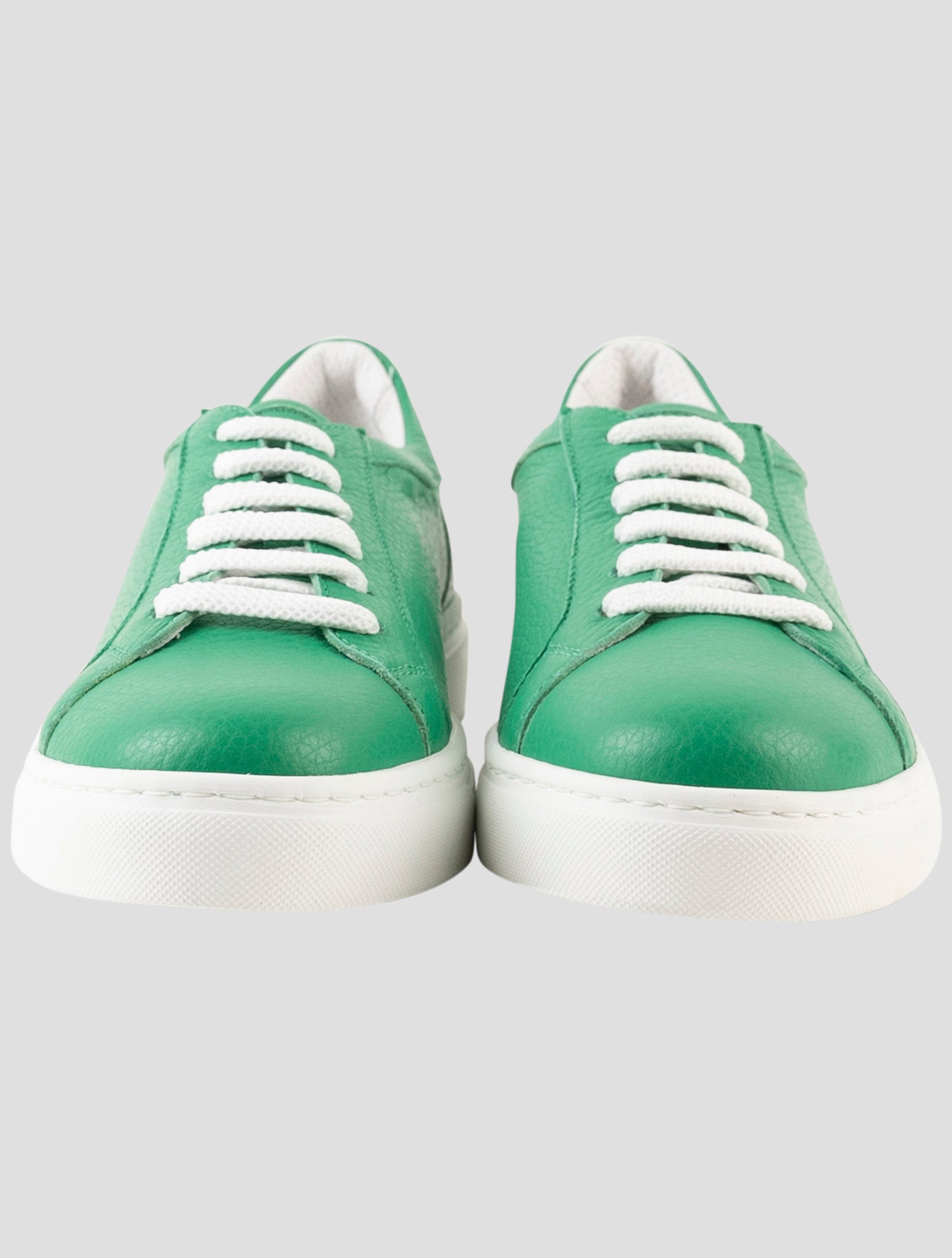 Kiton Green Leather Sneakers