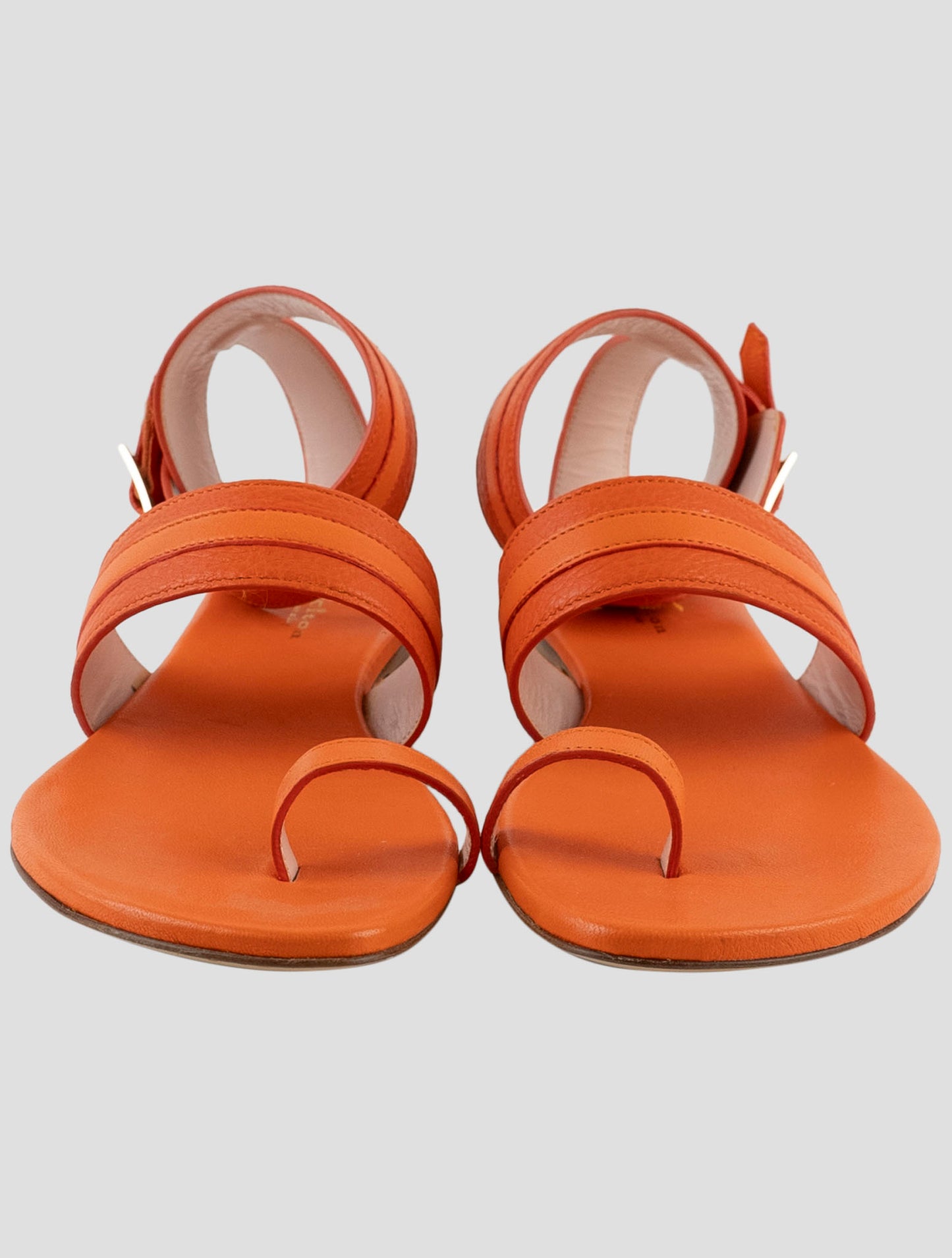Kiton Orange Leather Slingback