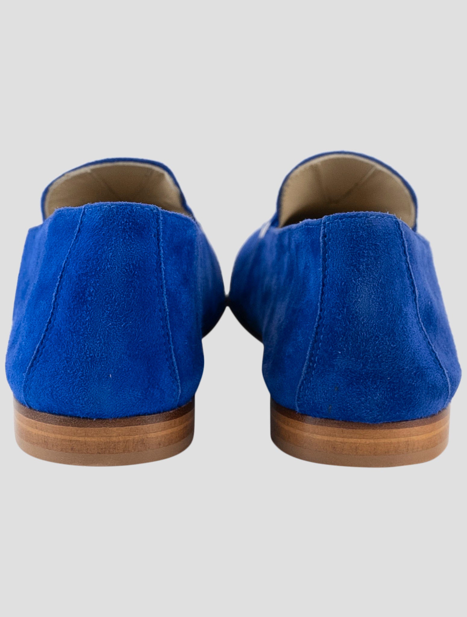 Kiton Blue Leather Suede Loafers