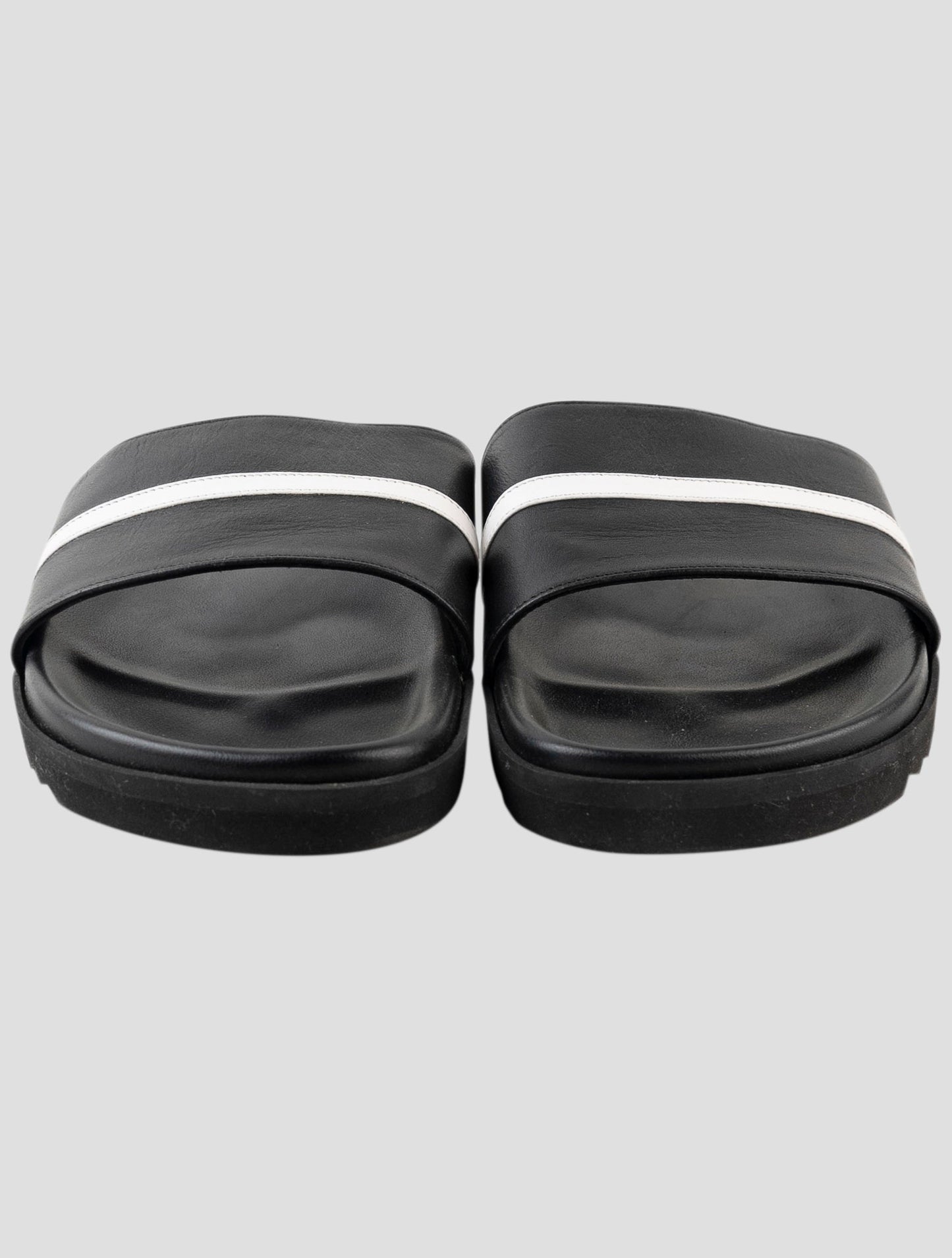 Kiton Black Leather Slippers