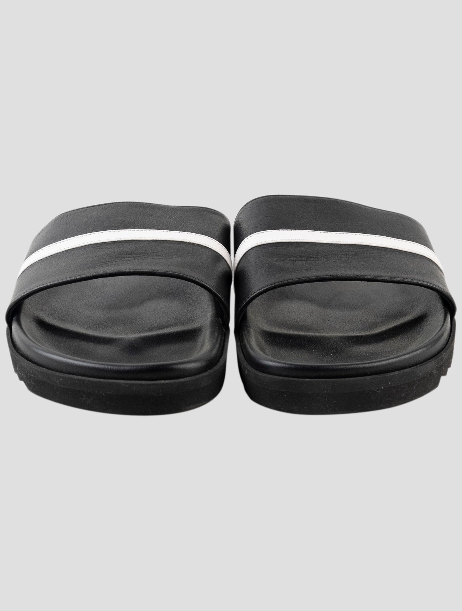 Kiton Black Leather Slippers
