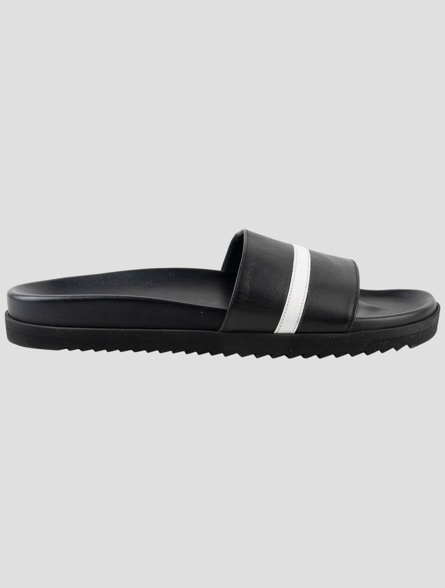 Kiton Black Leather Slippers