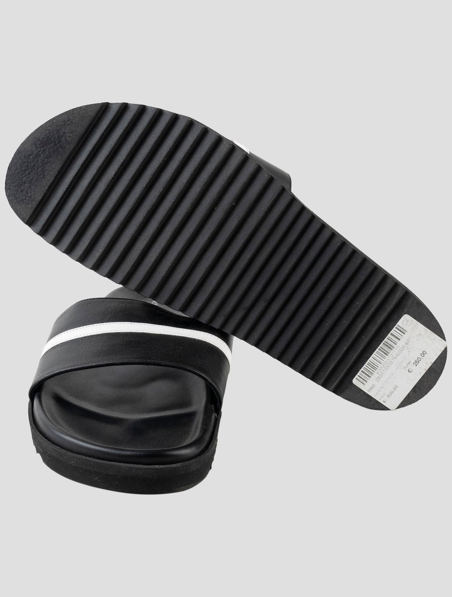 Kiton Black Leather Slippers