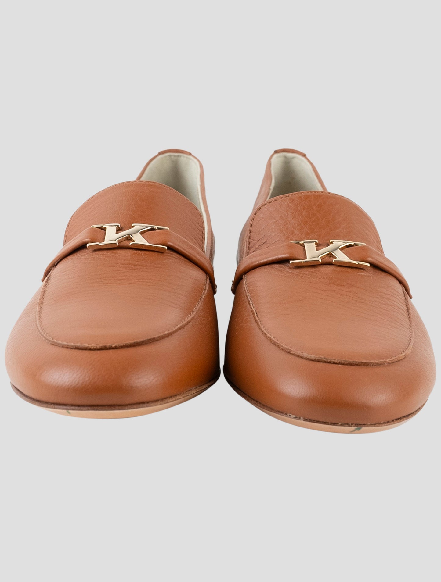 Kiton Brown Leather Loafers