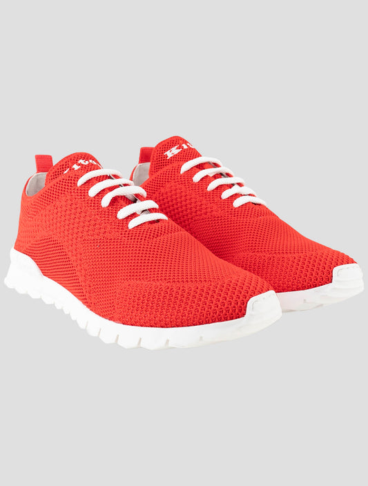 Kiton Red Cotton Ea Sneakers