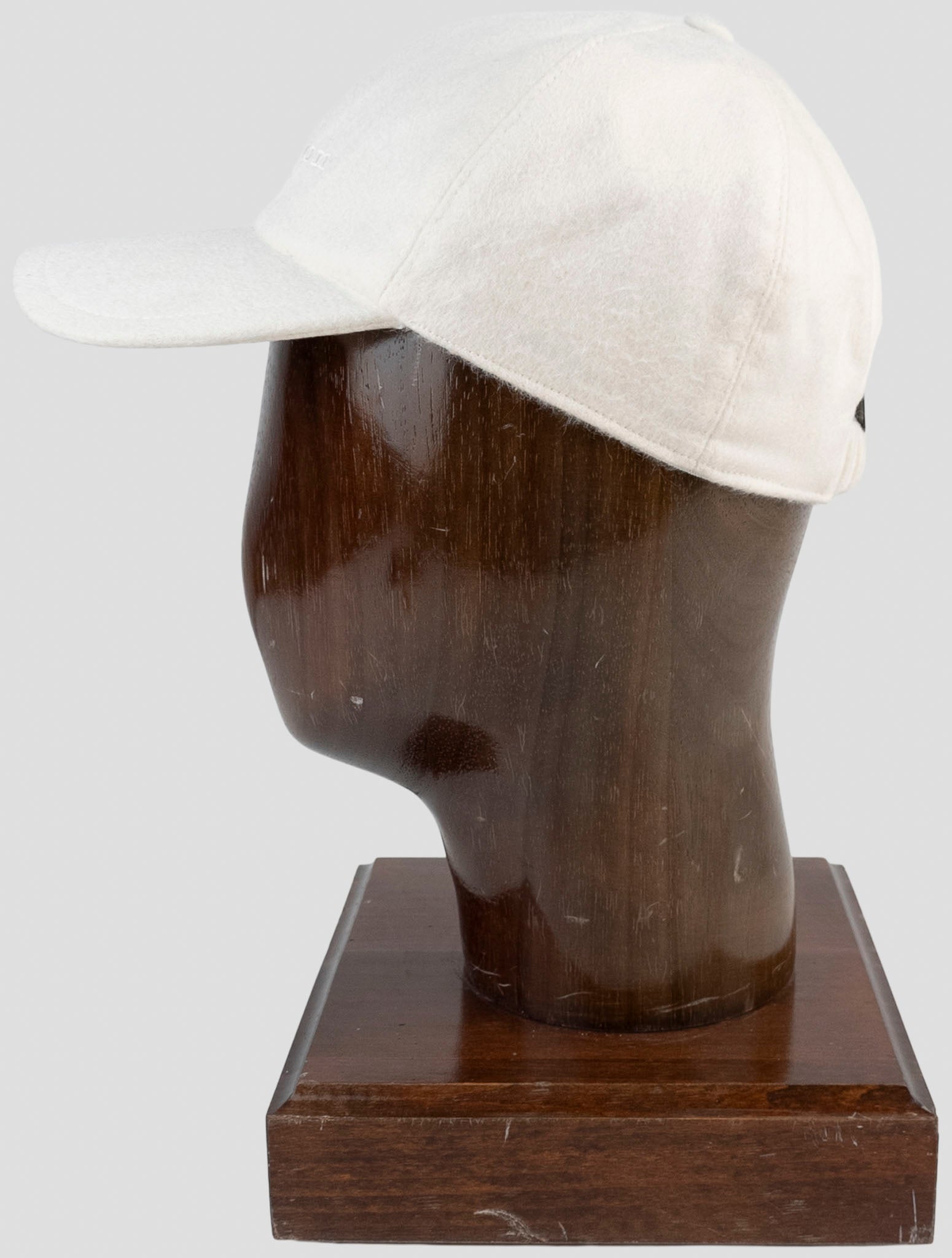 Kiton White Cashmere Baseball Cap