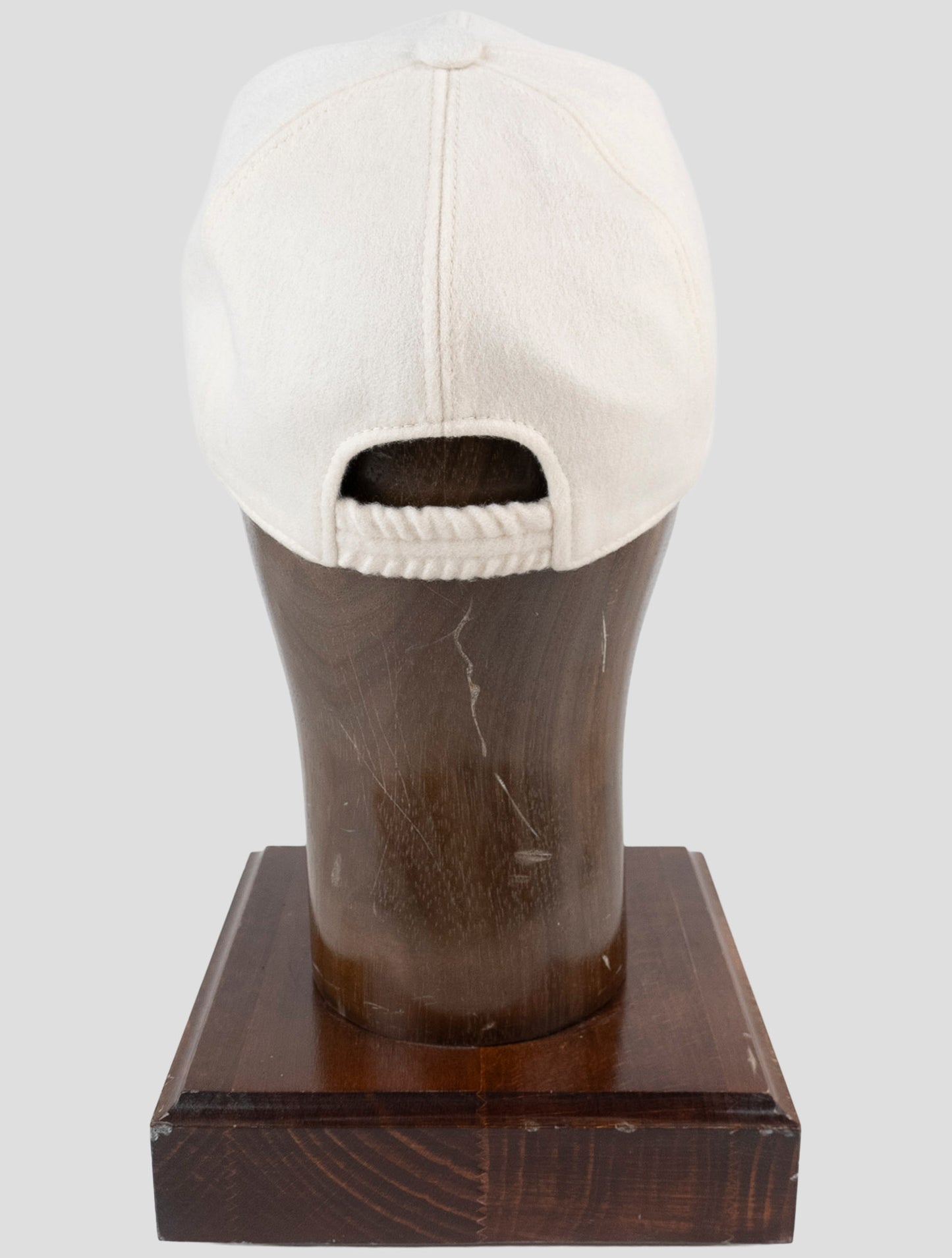 Kiton White Cashmere Baseball Cap