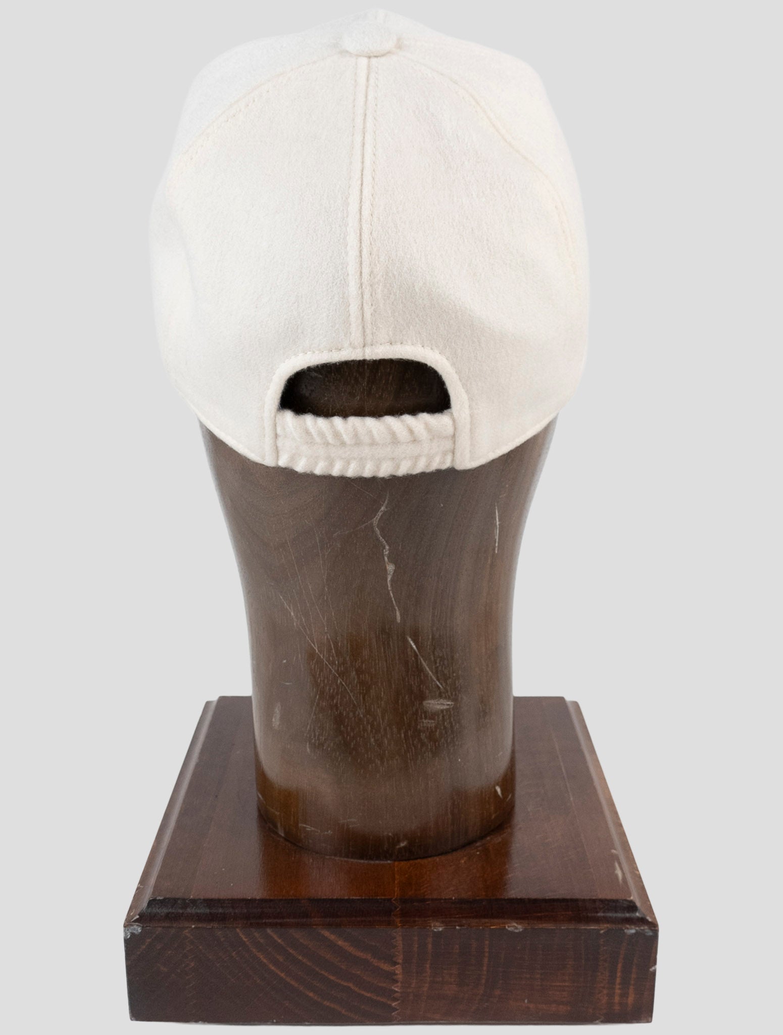 Kiton White Cashmere Baseball Cap