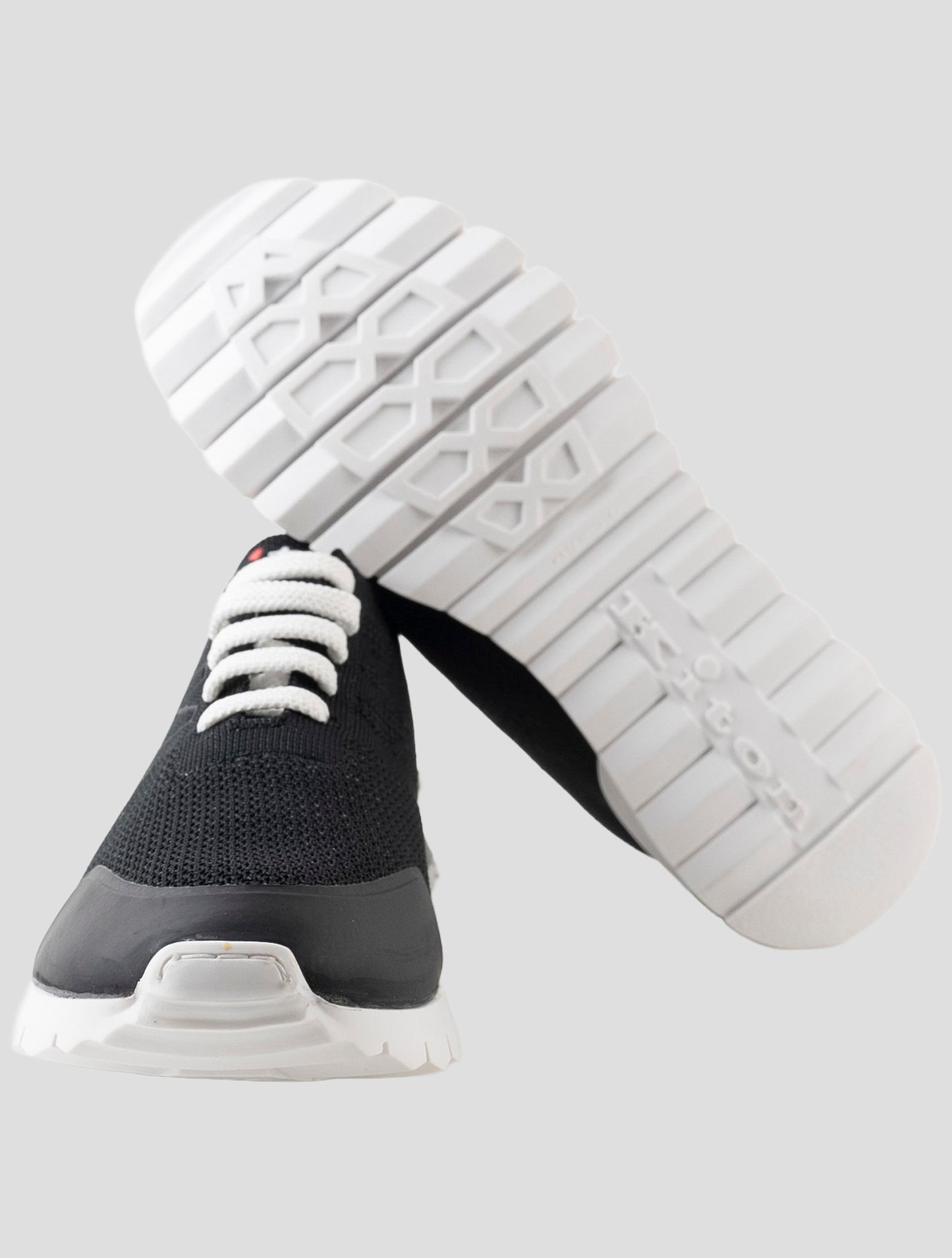 Kiton Black Cotton Ea Sneakers