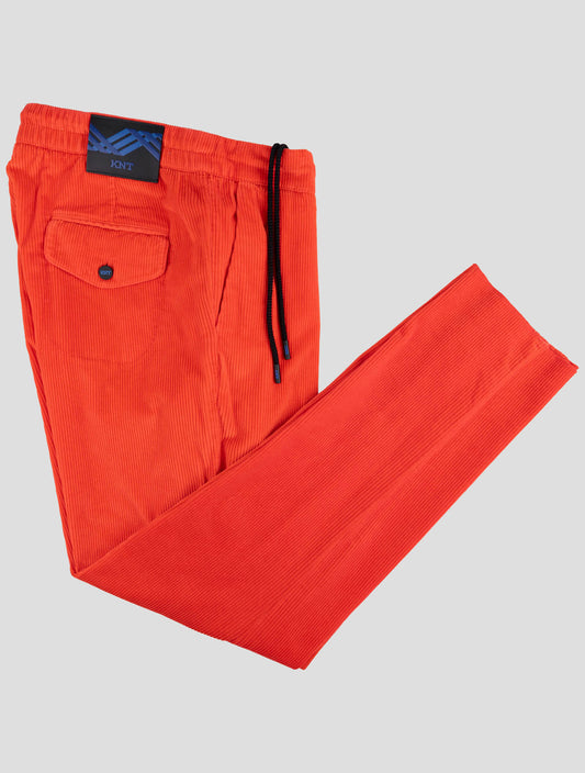 Kiton Knt Red Cotton Cashmere Ea Velvet Pants