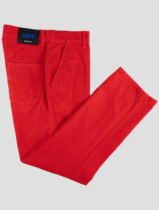 Kiton Knt Red Cotton Ea Velvet Pants