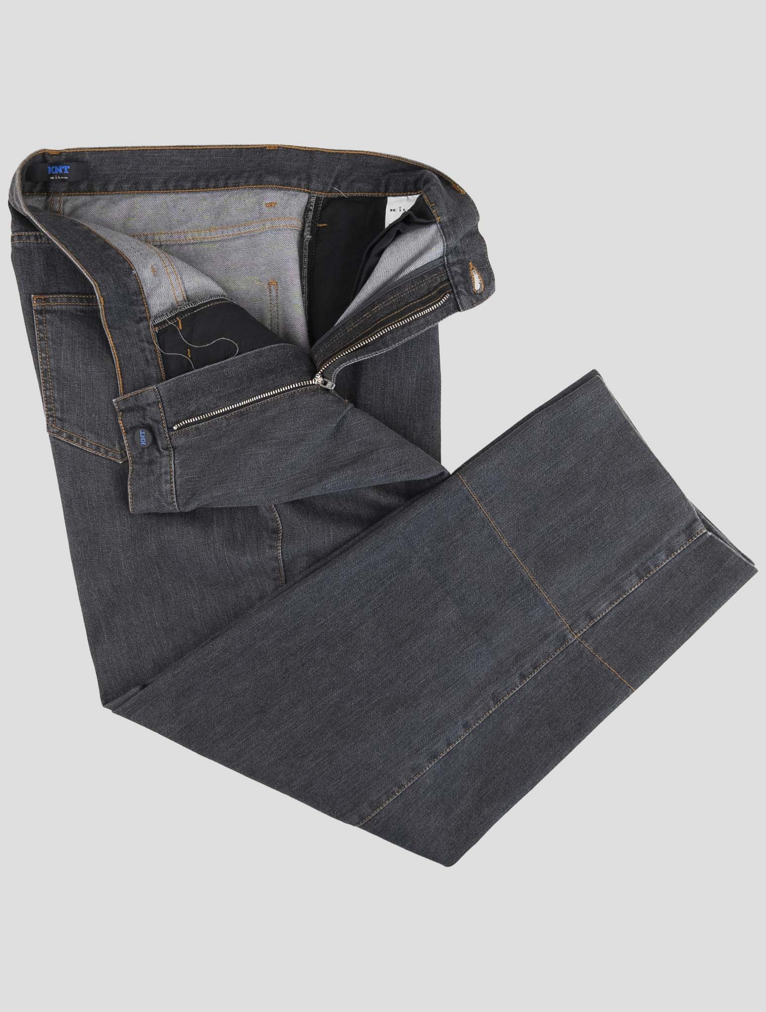 Kiton Knt Gray Cotton Pe Jeans
