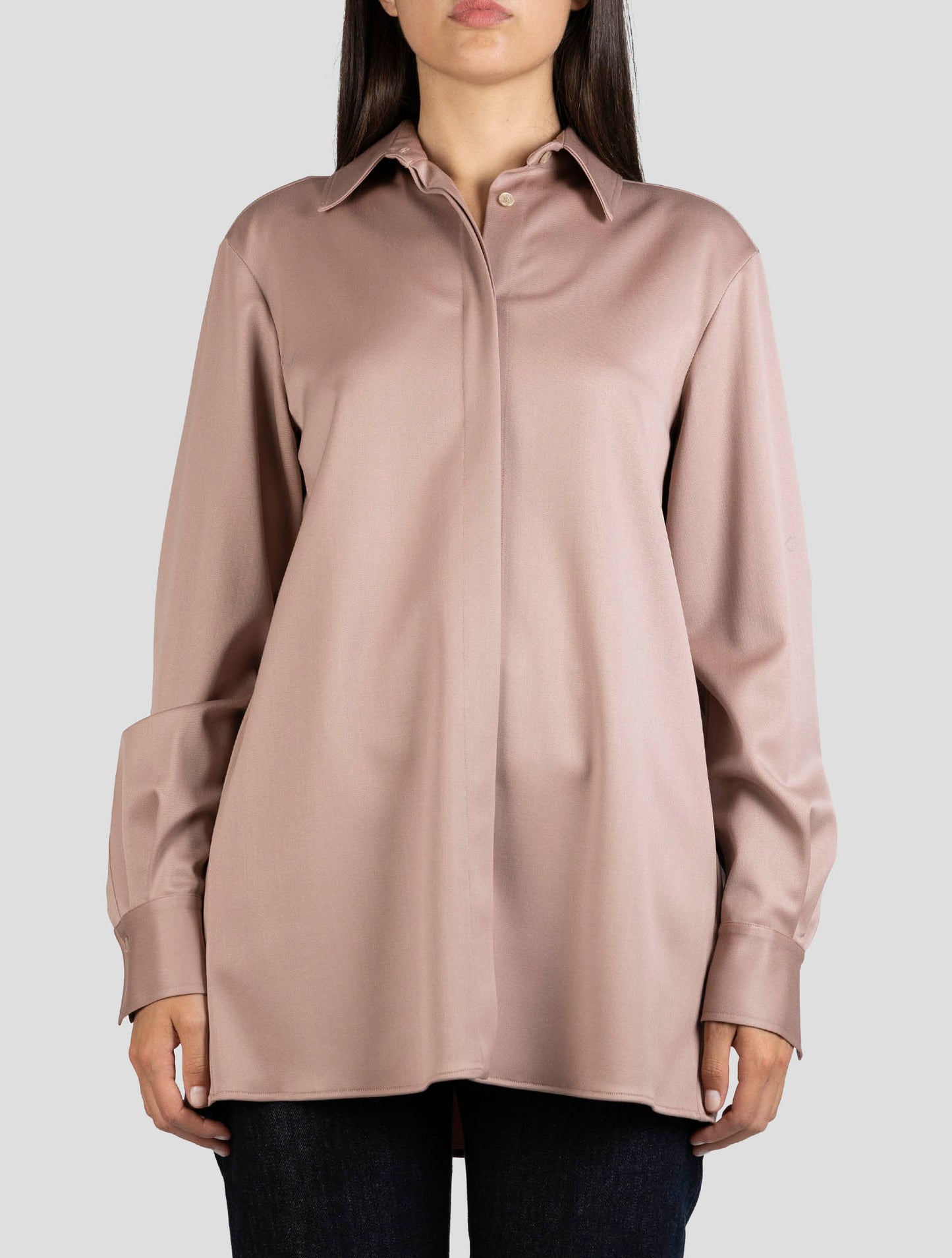 Kiton Pink Virgin Wool Ea Shirt