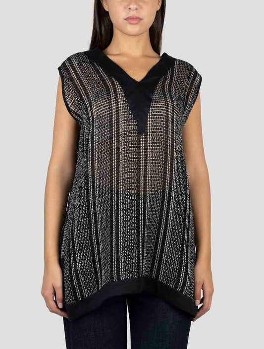 Kiton Blue Linen Tank Top