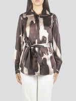 Kiton Brown Silk Shirt