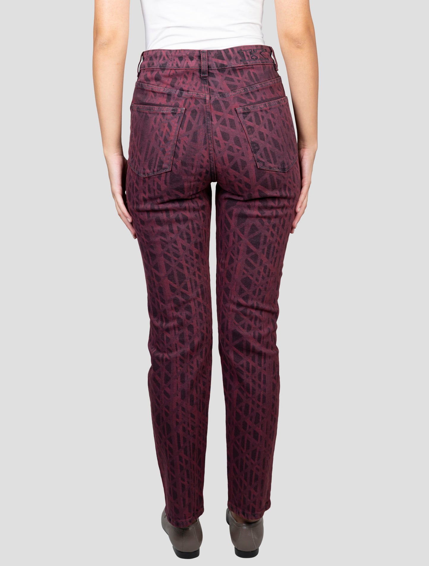 Kiton Burgundy Cotton Ea Jeans