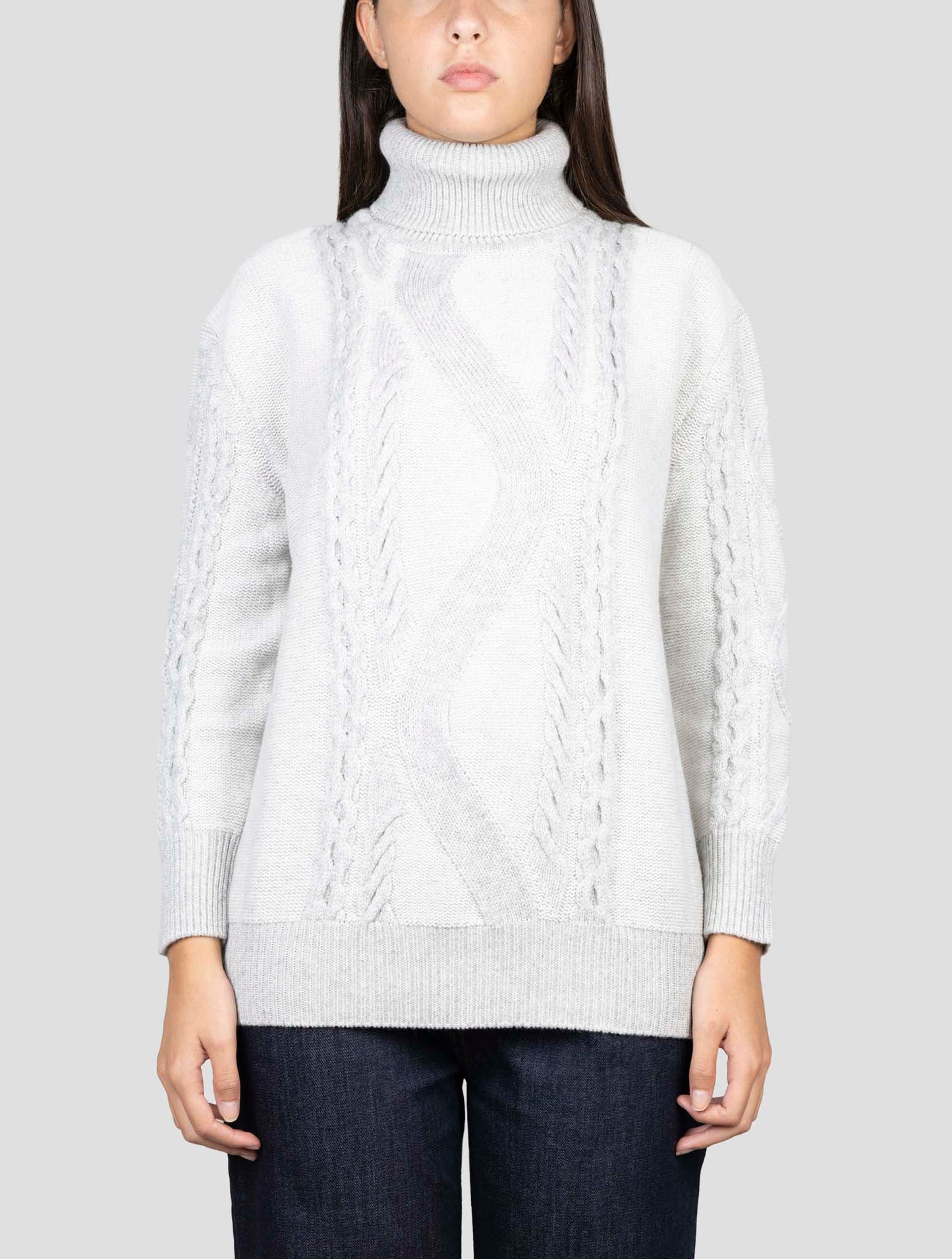 Kiton Gray Cashmere Sweater Turtleneck