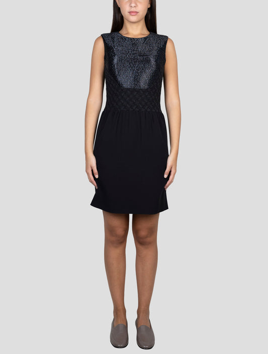 Kiton Black Cotton Viscose Pa Dress