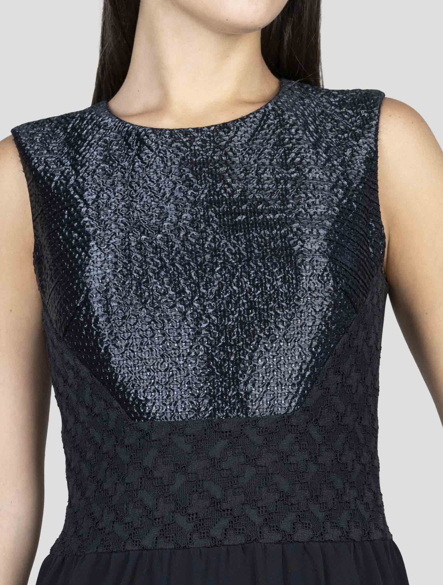 Kiton Black Cotton Viscose Pa Dress