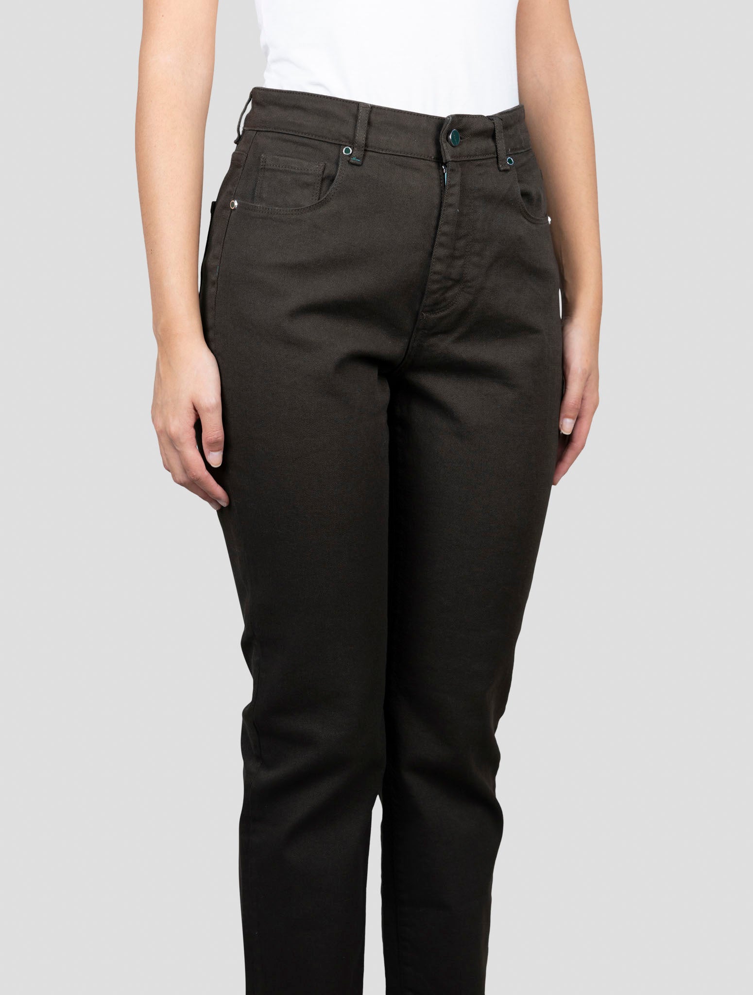 Kiton Brown Cotton Ea Jeans