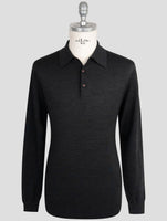 Kiton Dark Gray Wool Sweater Polo