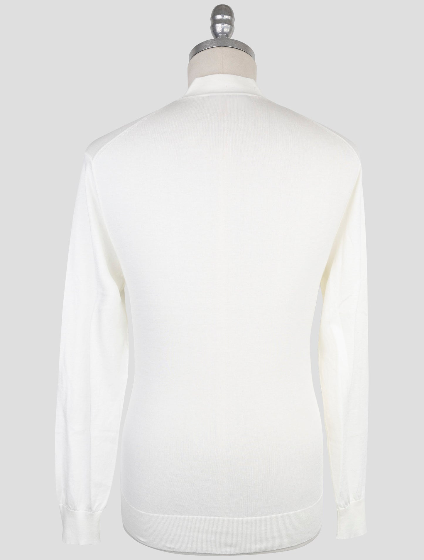 Kiton Knt White Cotton Sweater Cardigan