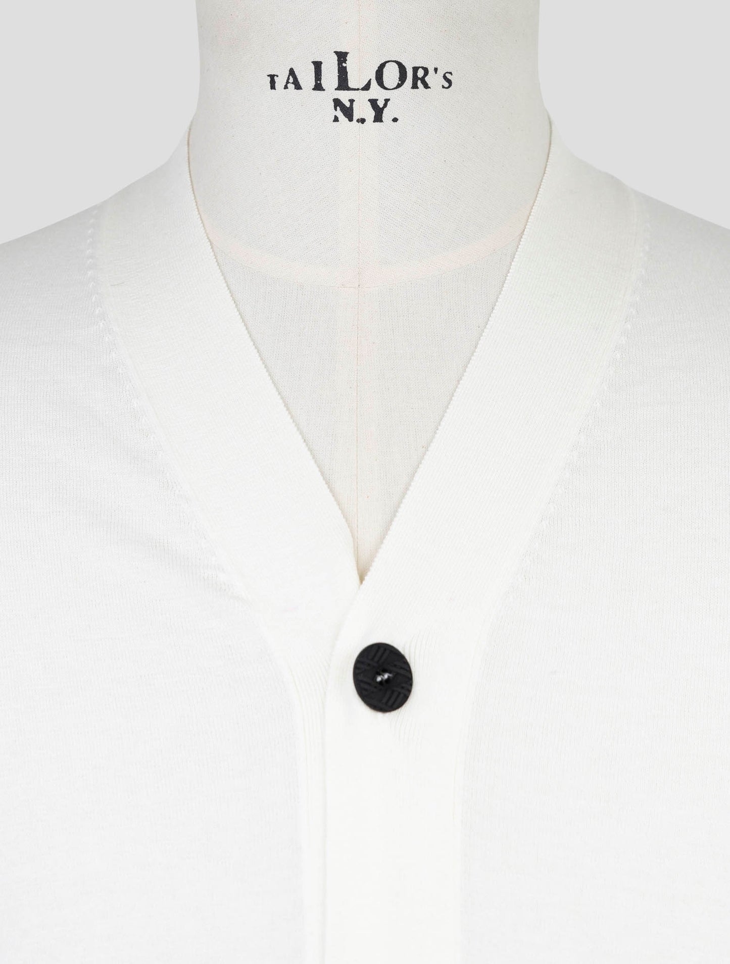 Kiton Knt White Cotton Sweater Cardigan