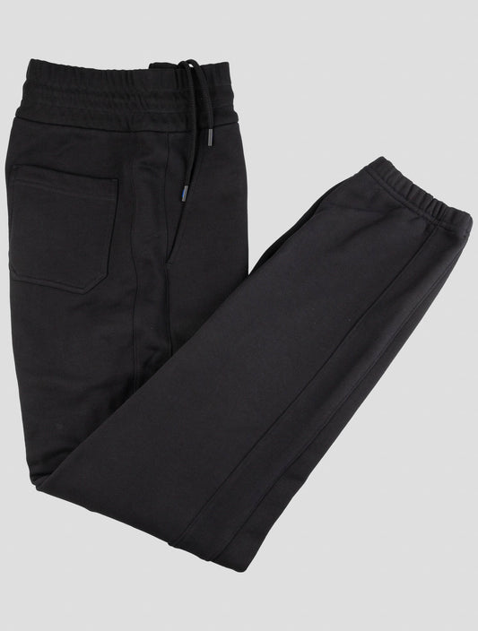 Kiton Knt Black Cotton Jogging Pants