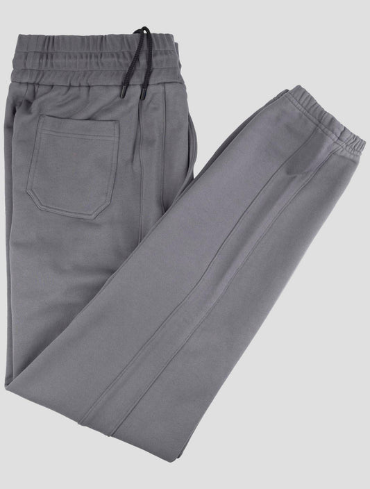 Kiton Knt Gray Cotton Jogging Pants