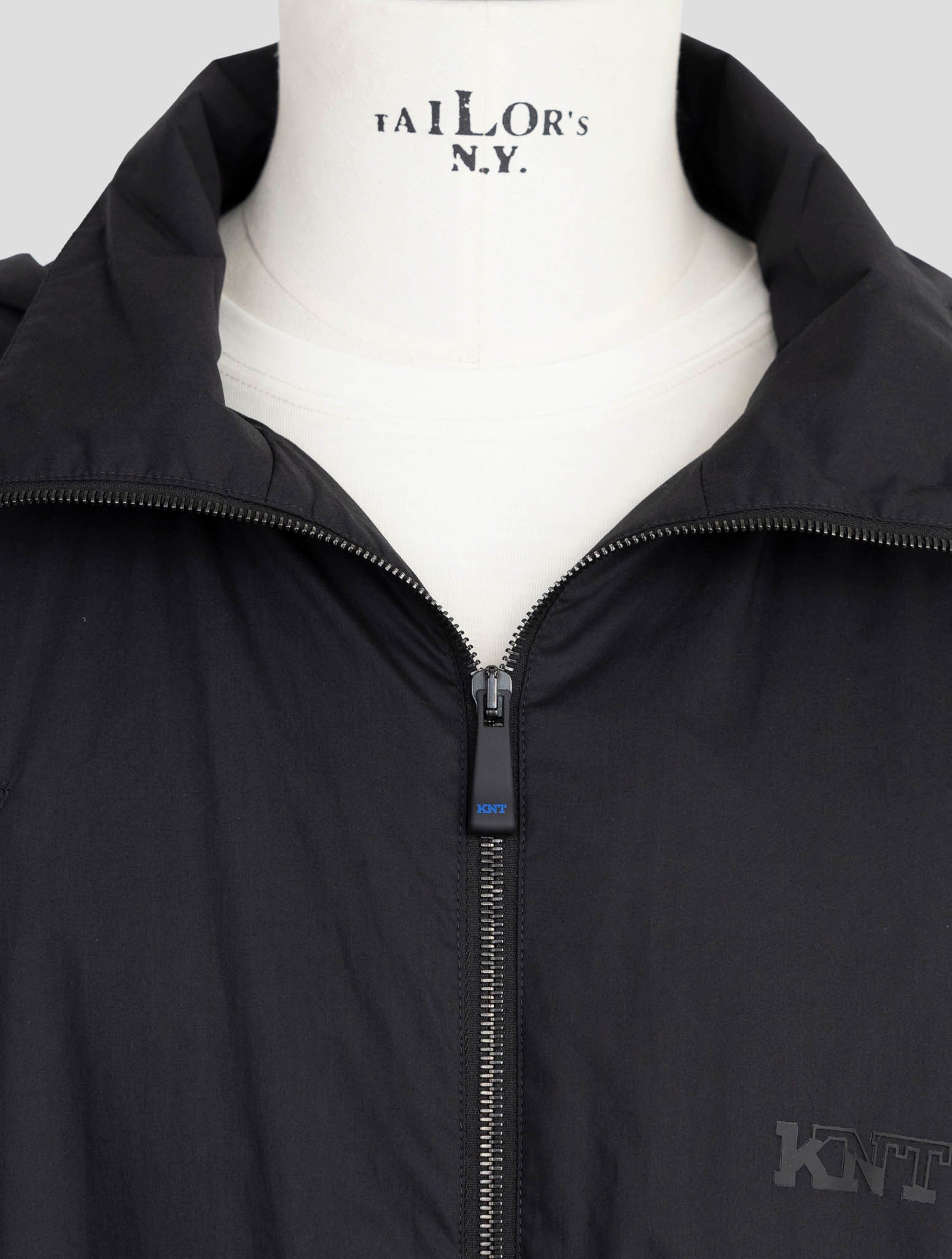 Kiton Knt Blue Cotton Overoat