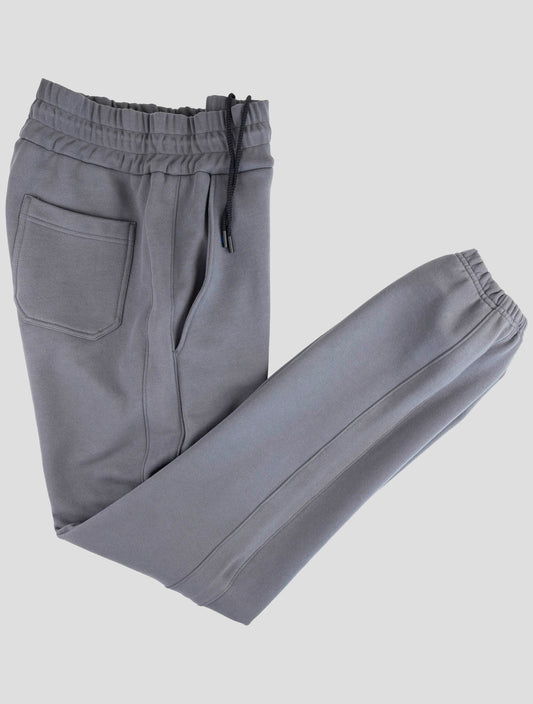 Kiton Knt Gray Cotton Jogging Pants