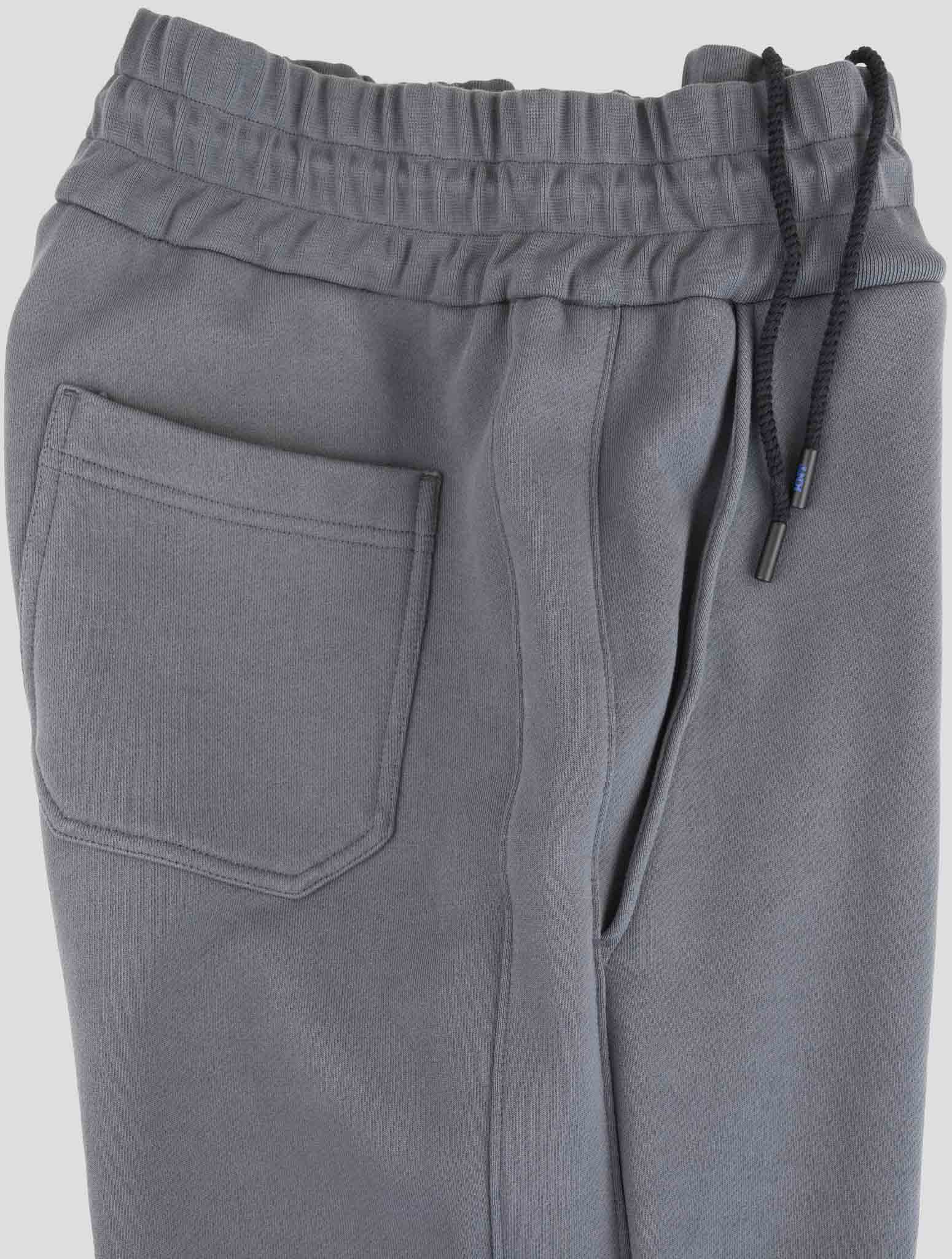 Kiton Knt Gray Cotton Jogging Pants