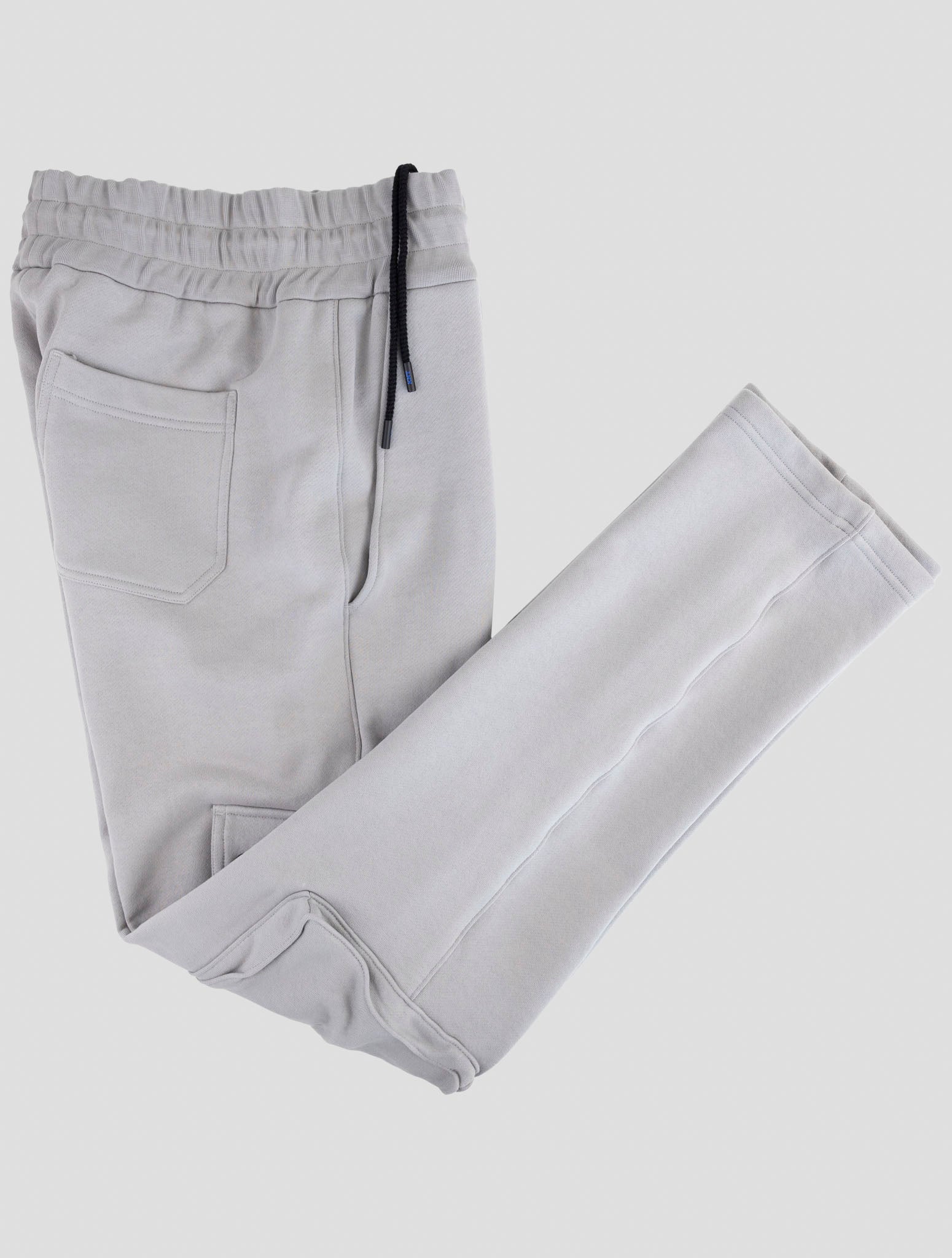 Kiton Knt Gray Cotton Jogging Cargo Pants