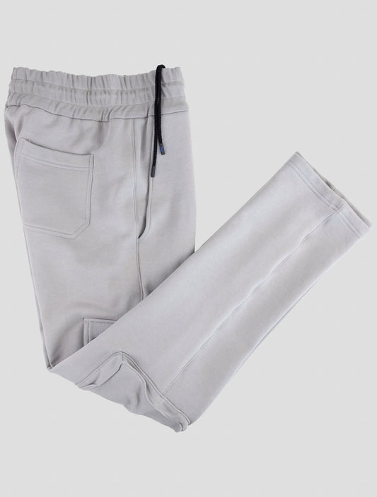 Kiton Knt Gray Cotton Jogging Cargo Pants