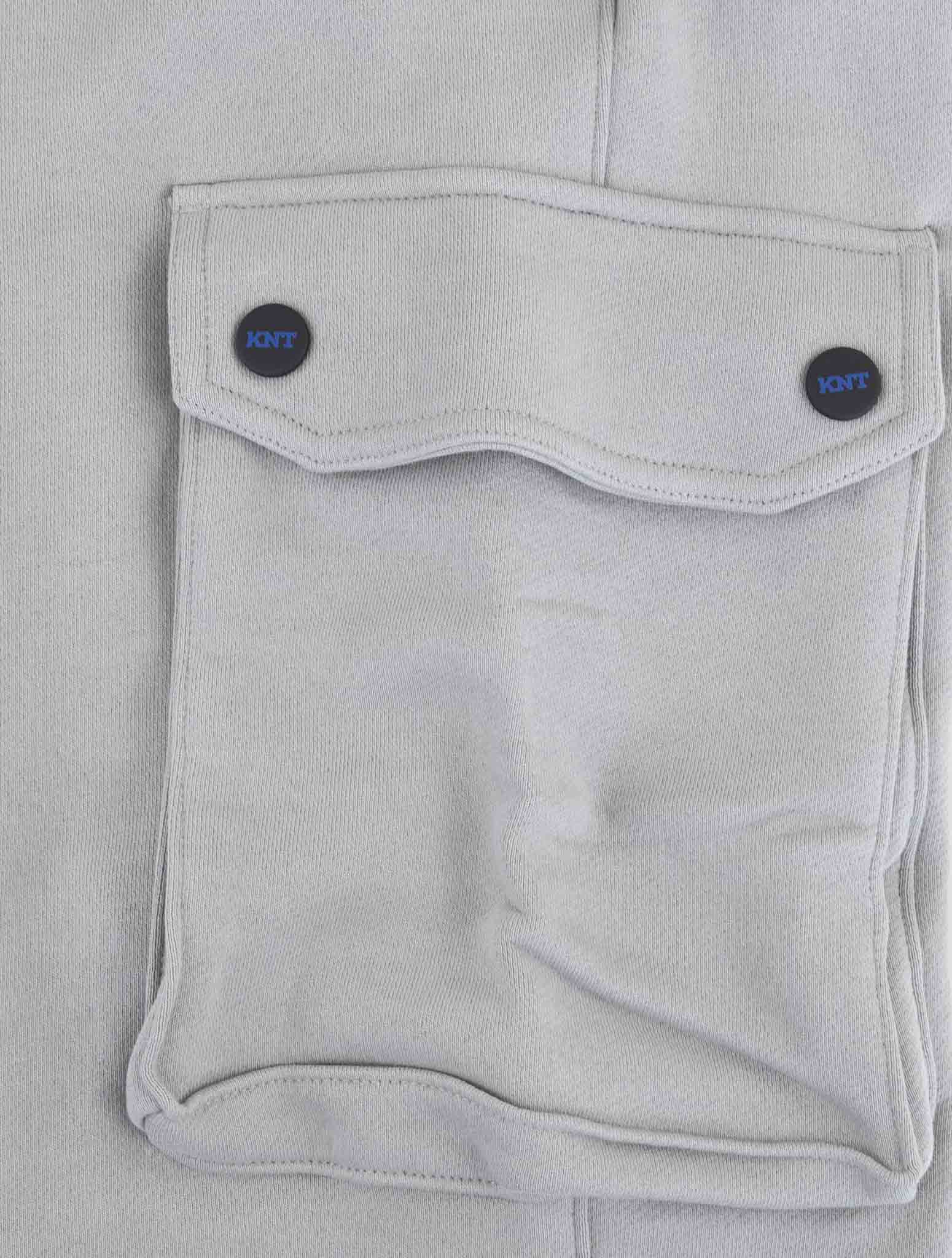 Kiton Knt Gray Cotton Jogging Cargo Pants