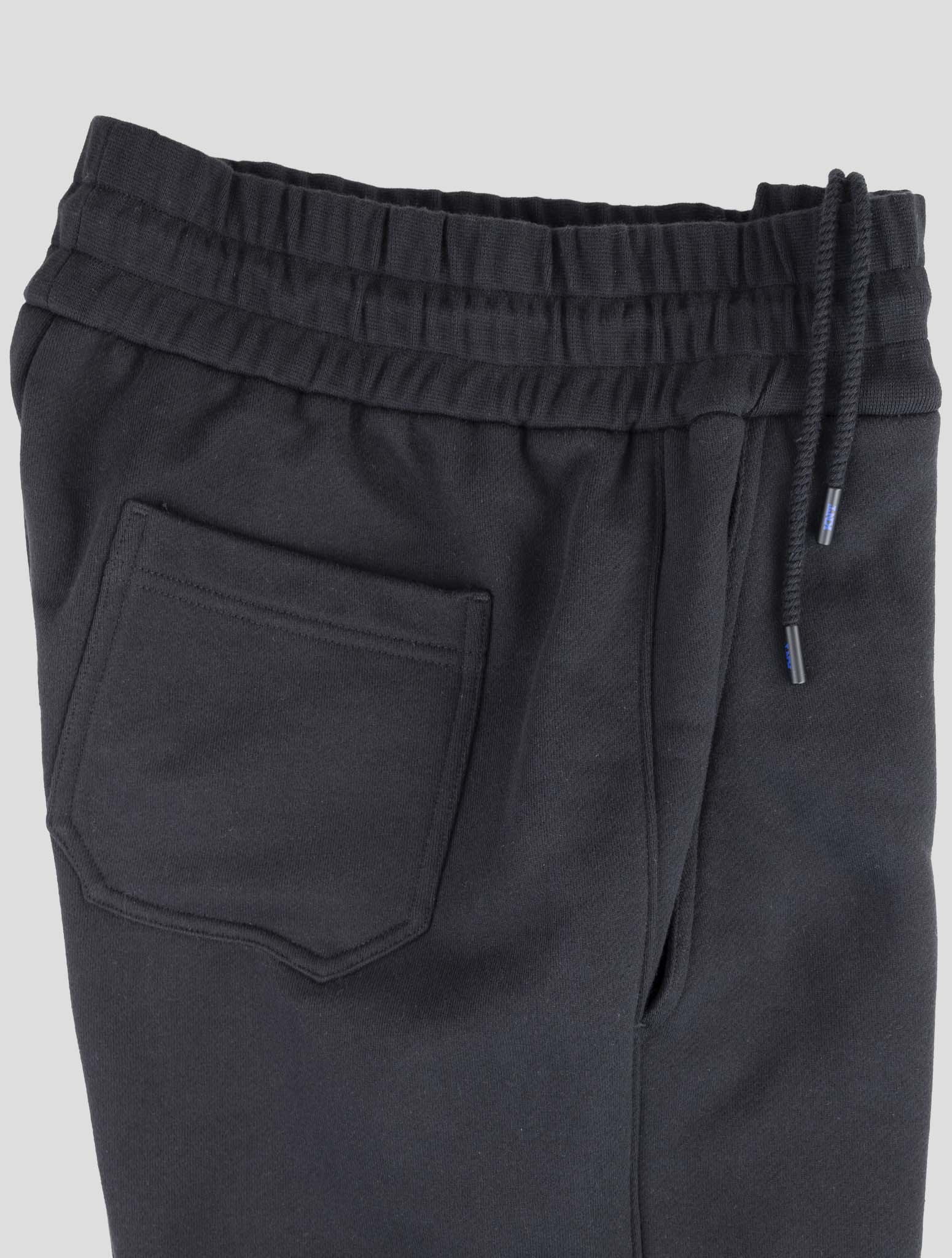 Kiton Knt Black Cotton Jogging Pants