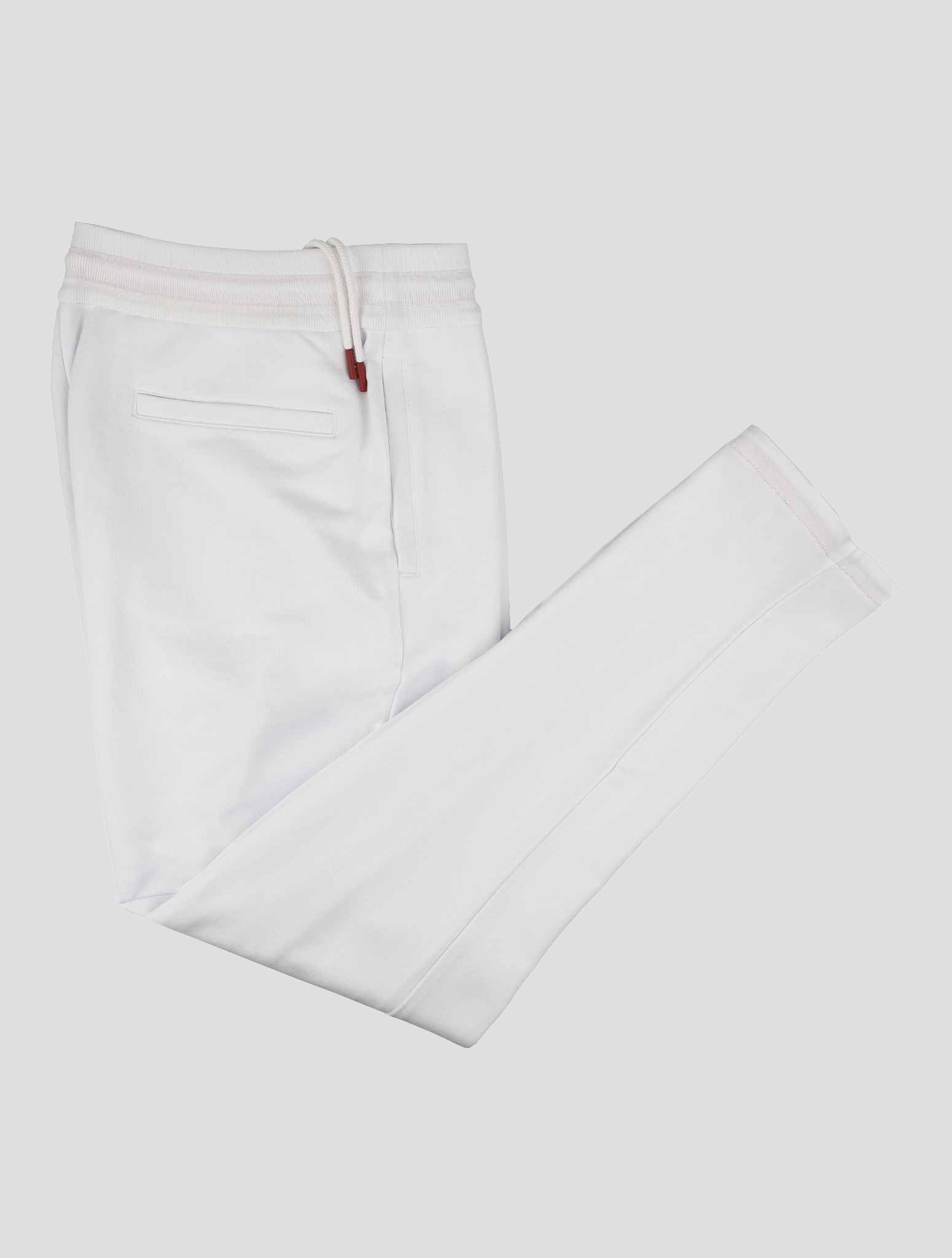Kiton White Cotton Jogging Pant