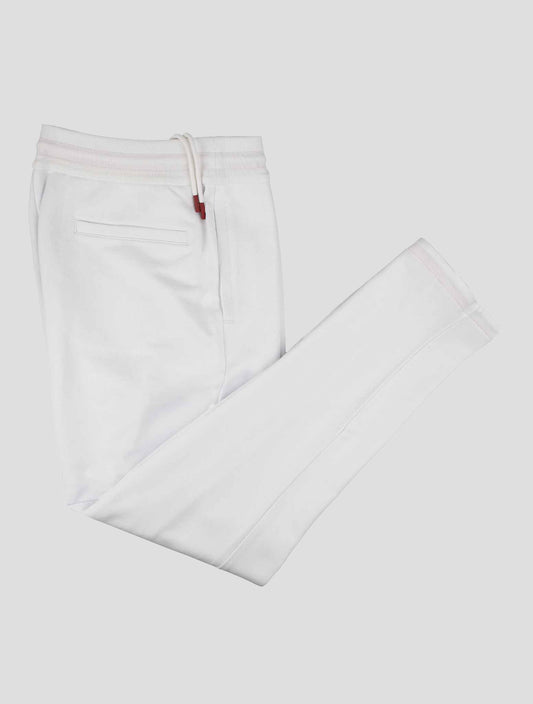 Kiton White Cotton Jogging Pant