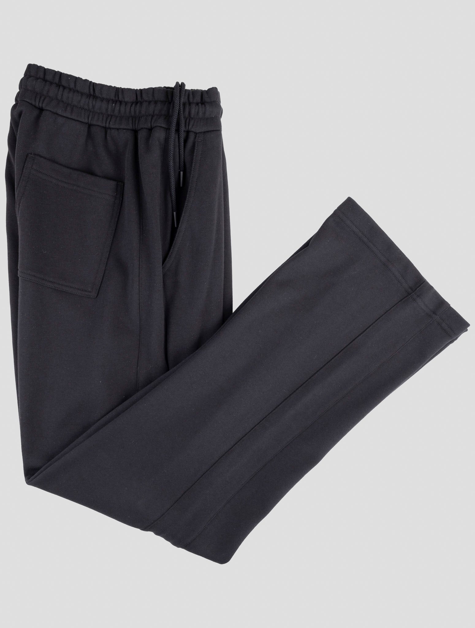 Kiton Knt Black Cotton Jogging Pants